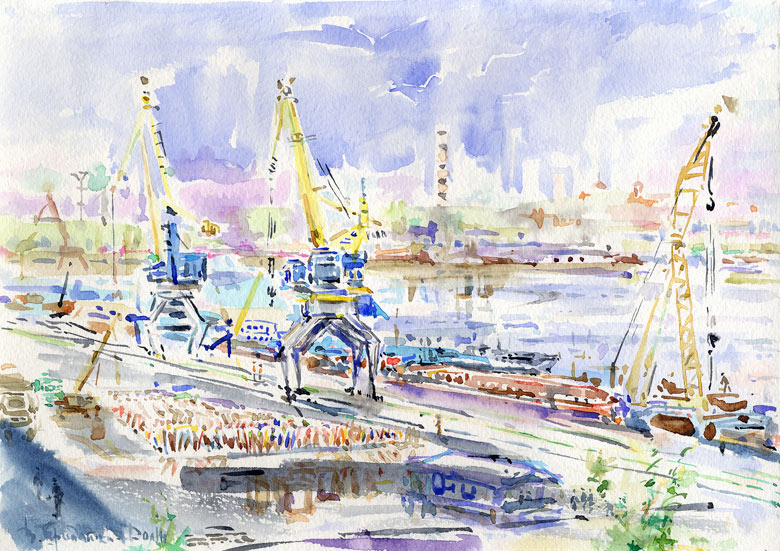 Апрель в Киевском порту